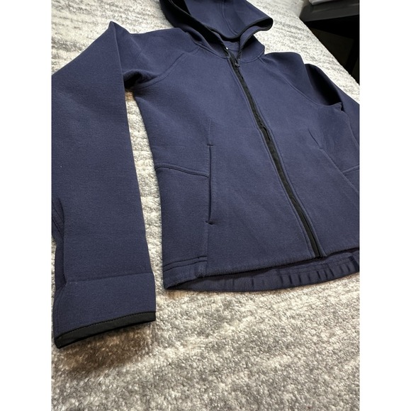 Women's Lululemon City Bound Full Zip Hoodie Jacket Lot Size 6 Black & Navy - Picture 16 of 16